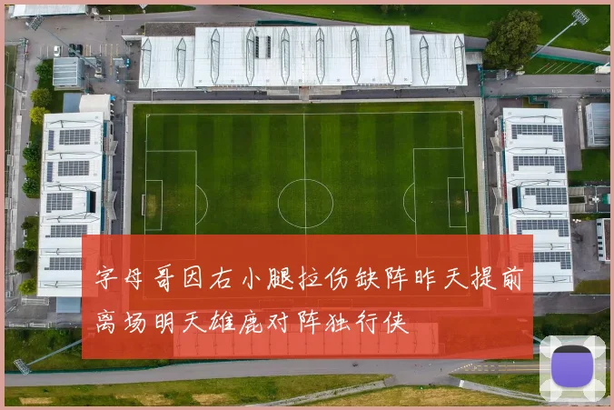 字母哥因右小腿拉伤缺阵昨天提前离场明天雄鹿对阵独行侠